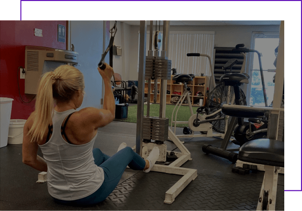Woman doing strength training image